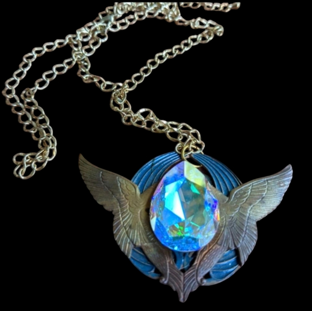 Handmade Crystal Wing Necklace